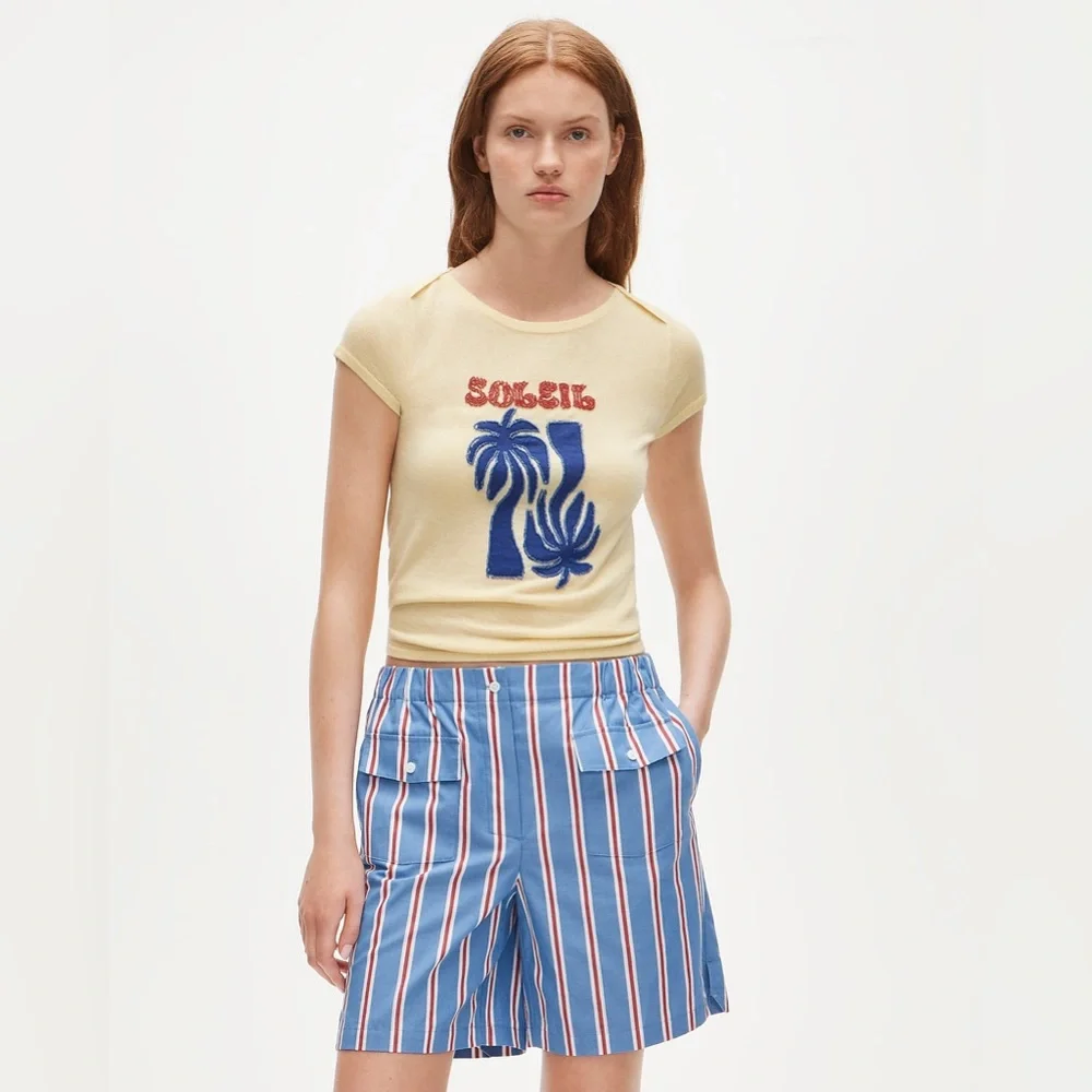 NWT J.Crew Long Boxer Short in Oxford Stripe